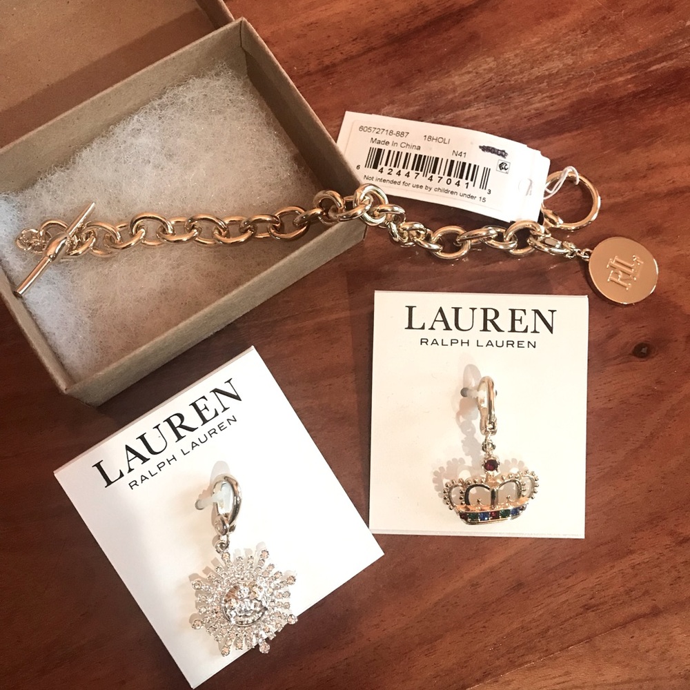 Ralph Lauren Link Bracelet and Charms